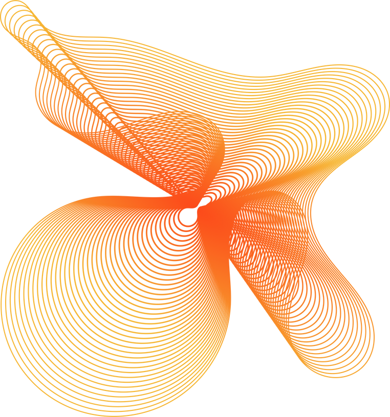 Orange Gradient Abstract Wave Line